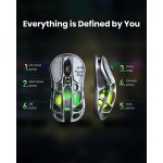 خرید موس GravaStar Mercury M1 Pro - بی‌سیم - نسخه Gunmetal Grey